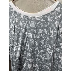 Cuddl Duds Women’s Two Piece Jogger Pants Pajama Lounge Set Christmas Size XL